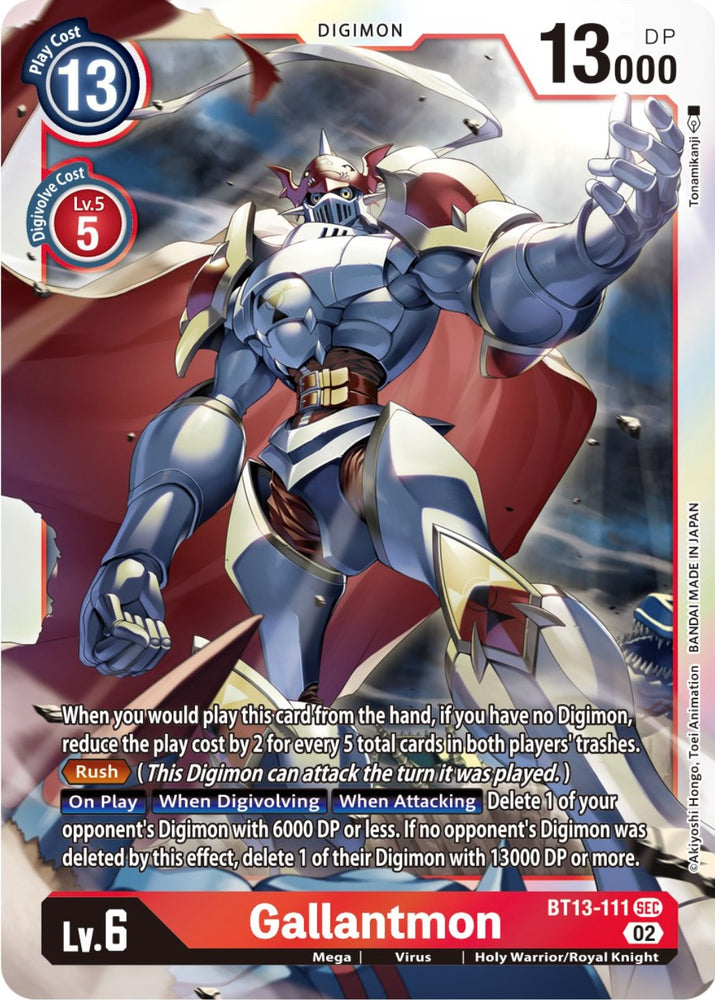digimon card game versus royal knights Gallantmon [BT13-111] [Versus Royal Knights Booster]