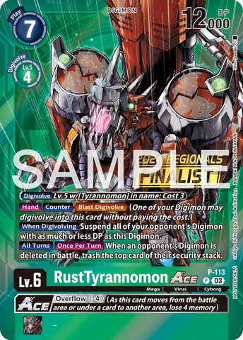 RustTyrannomon Ace [P-113] (2024 Regionals Finalist) [Promotional Cards]