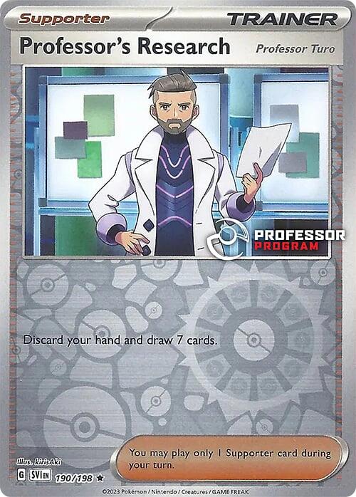 professor research pokemon card Professor's Research (190/198) (2023) [Professor Program Promos]