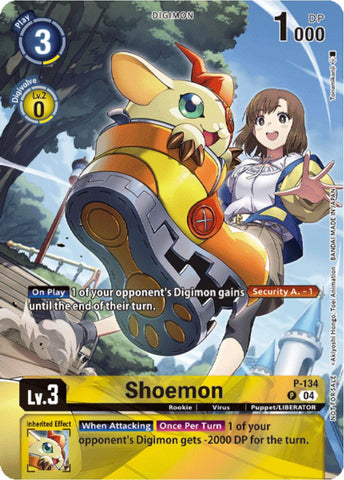 Shoemon [P-134] (Digimon Liberator Promotion) (Textured) [Promotional Cards]