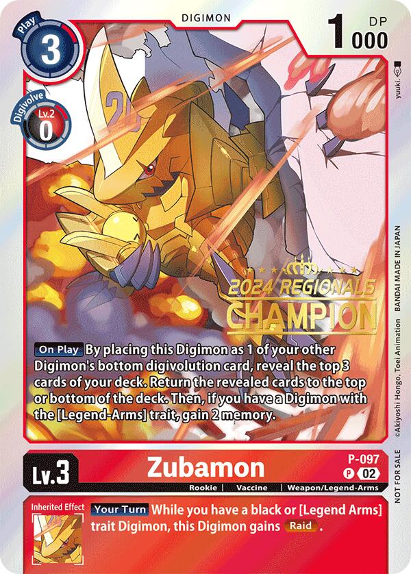 Zubamon [P-097] - P-097 (2024 Regionals Champion) [Digimon Promotion Cards]