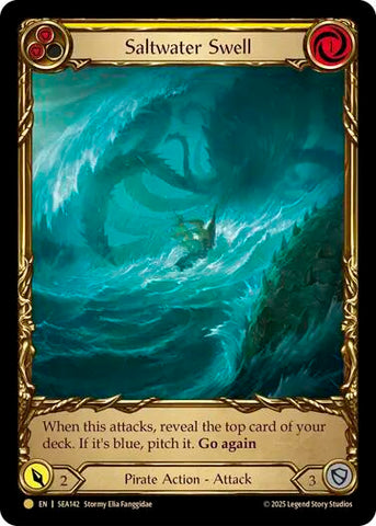 Saltwater Swell (Yellow) (Treasure) [SEA142] (High Seas)  Cold Foil