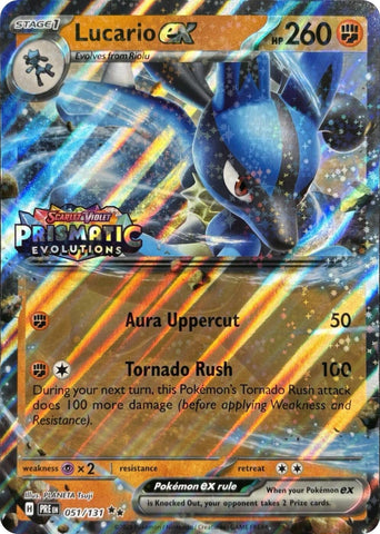 Lucario ex (051/131) (Prismatic Evolutions Stamp) [Miscellaneous Cards]
