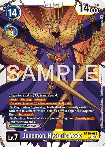 Junomon: Hysteric Mode [BT26-083] [Timeless Bonds]