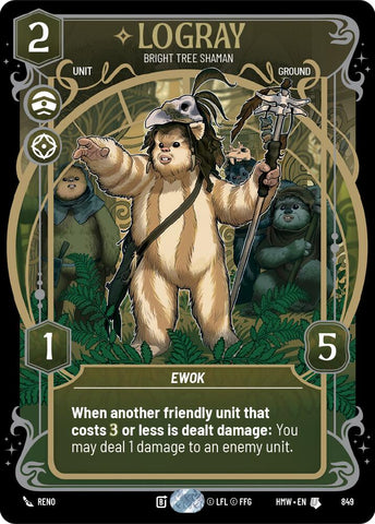 Logray - Bright Tree Shaman (849) (Prestige Foil) (849) [Homeworlds]
