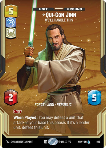 Qui-Gon Jinn - We'll Handle This (885) (Prestige Foil) (885) [Homeworlds]