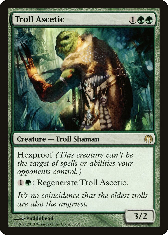 mtg troll cards Sedge Price & Card Details  Foreign Black Border any opponent may sacrifice a creature Troll Ascetic [Duel Decks: Heroes