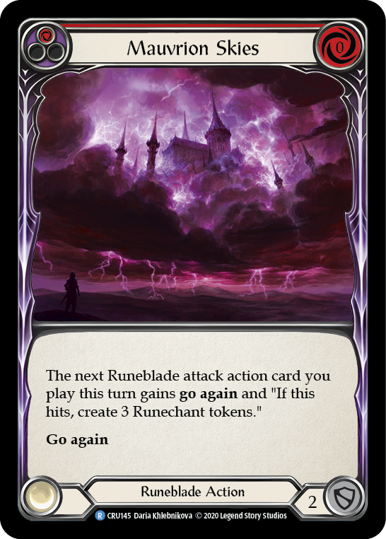 Mauvrion Skies (Red) [CRU145] (Crucible of War)  1st Edition Rainbow Foil