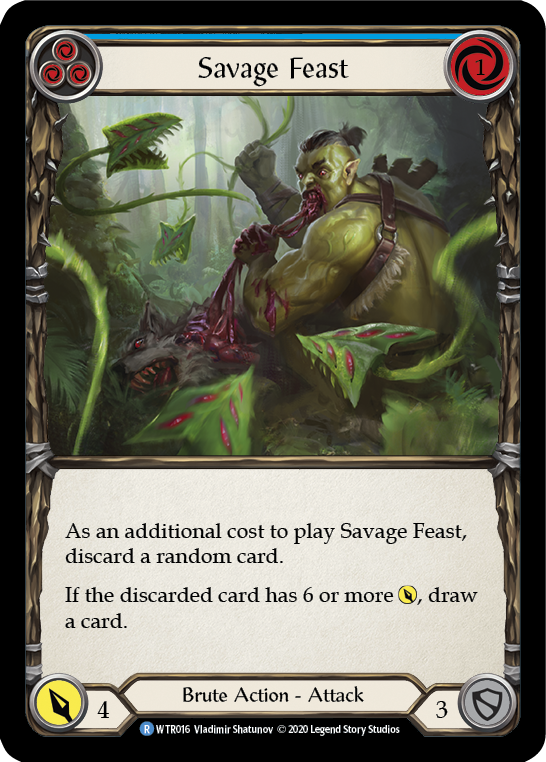 Savage Feast (Blue) [U-WTR016] (Welcome to Rathe Unlimited)  Unlimited Rainbow Foil