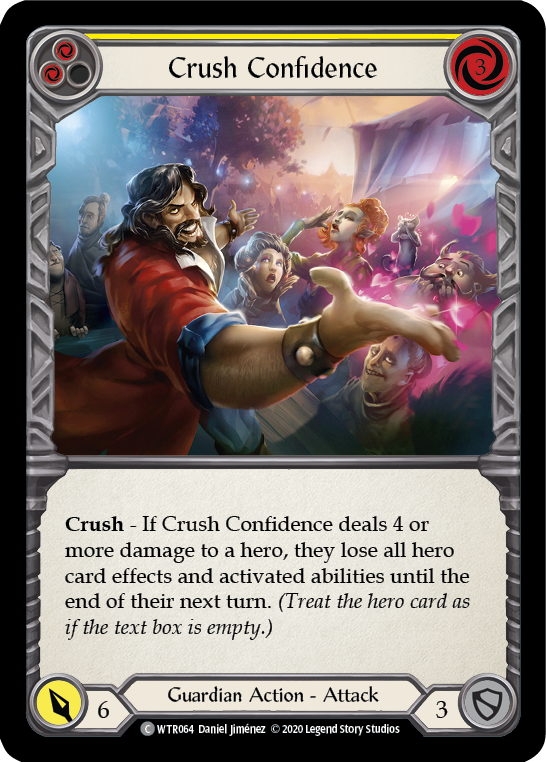 Crush Confidence (Yellow) [U-WTR064] (Welcome to Rathe Unlimited)  Unlimited Rainbow Foil