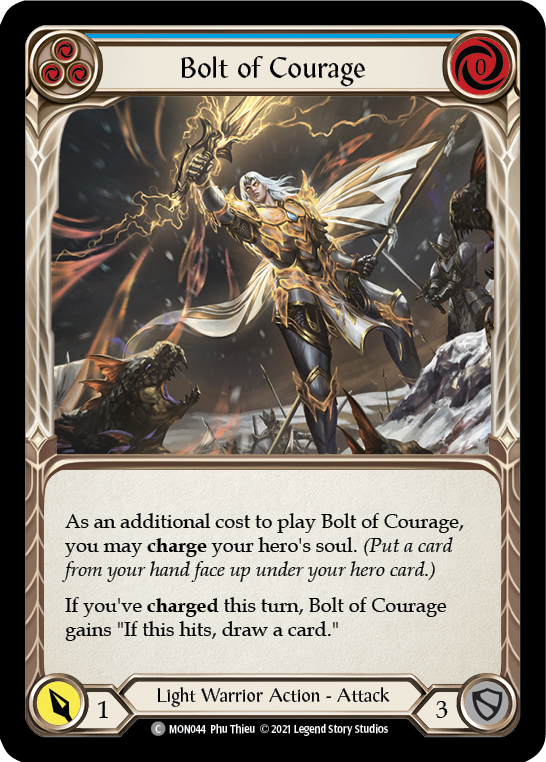 Bolt of Courage (Blue) [MON044] (Monarch)  1st Edition Normal
