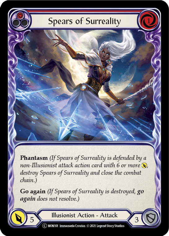 Spears of Surreality (Red) [U-MON101-RF] (Monarch Unlimited)  Unlimited Rainbow Foil
