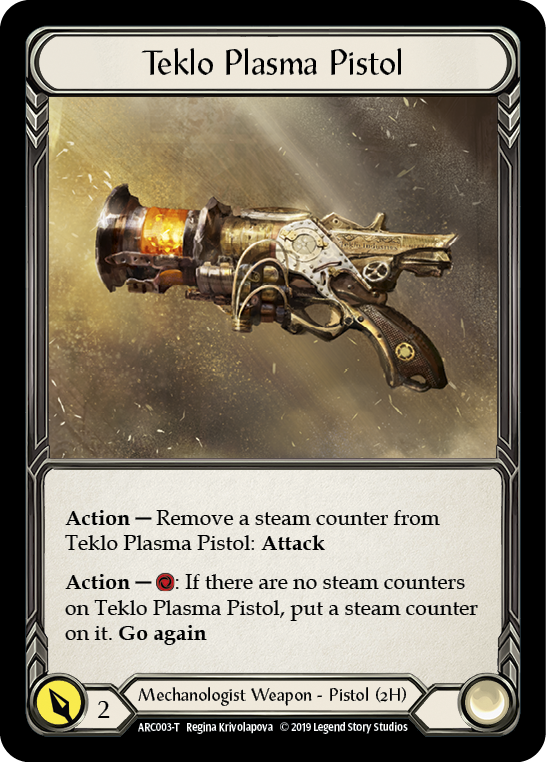 Runechant // Teklo Plasma Pistol [ARC112-T // ARC003-T] (Arcane Rising)  1st Edition Normal