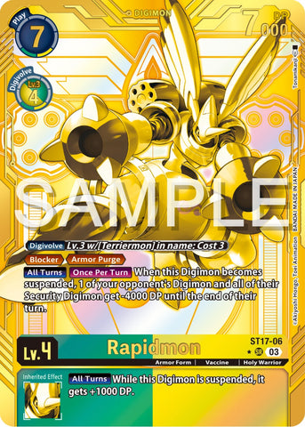 Rapidmon [ST17-06] (Gold) [Starter Deck: Double Typhoon Advanced Deck Set]