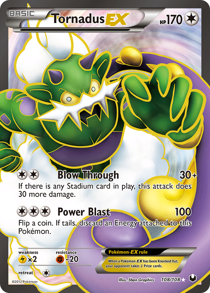 Tornadus EX (108/108) [Black & White: Dark Explorers]