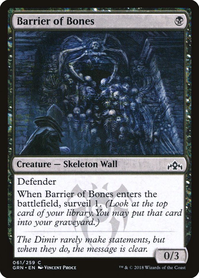 Barrier of Bones [Guilds of Ravnica]
