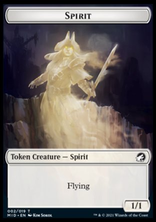 Elephant // Spirit Double-sided Token [Innistrad: Midnight Hunt Commander Tokens]