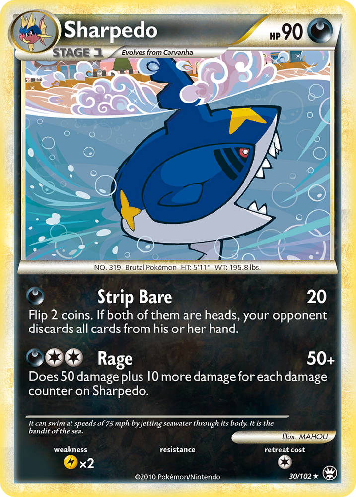 Sharpedo (30/102) [HeartGold & SoulSilver: Triumphant]