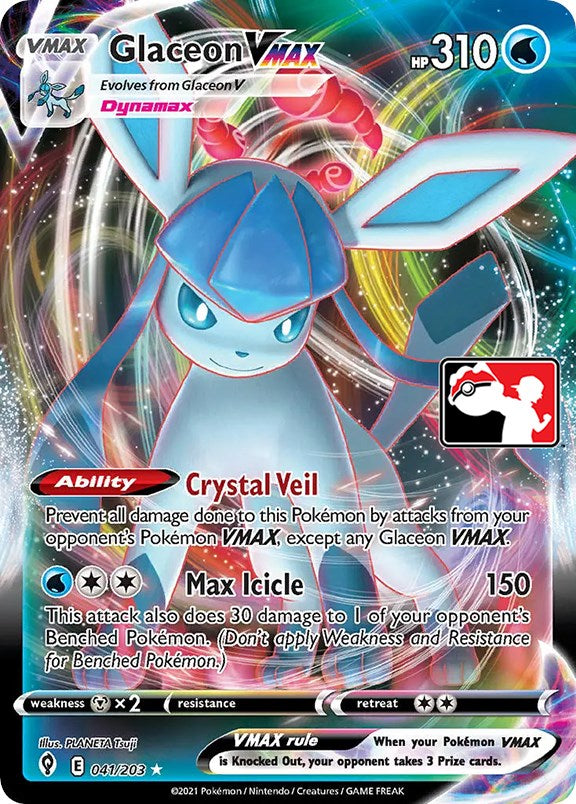 Glaceon VMAX (041/203) [Prize Pack Series One]