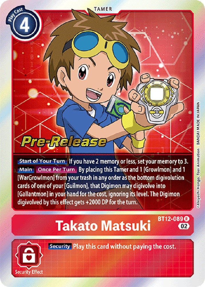 Takato Matsuki [BT12-089] [Across Time Pre-Release Cards]